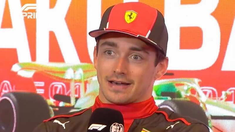 Charles Leclerc relived the strange moment after the Azerbaijan GP Sprint (Image: Twitter/@F1)