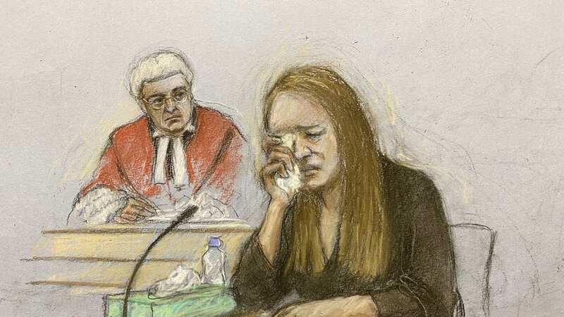 Lucy Letby giving evidence in the dock at Manchester Crown Court today (Image: PA)