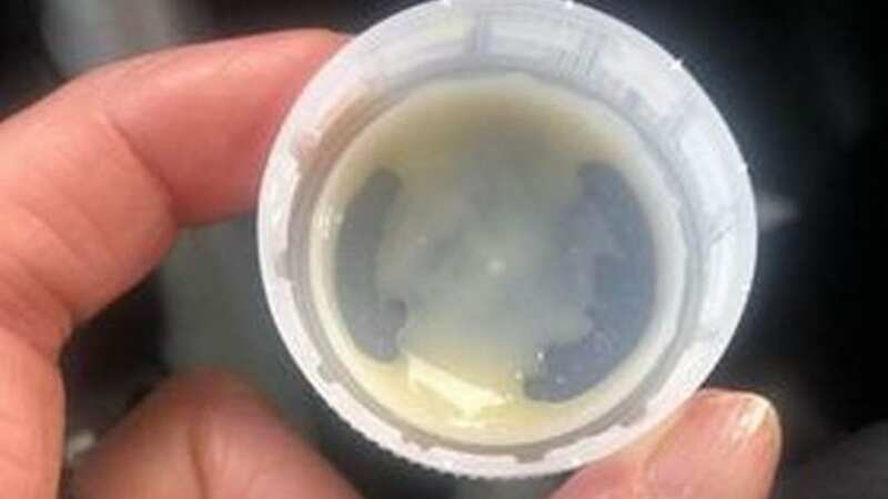 A woman from Plymouth claims she has found the face of King Charles III in her banana smoothie lid (Image: Plymouth Live)