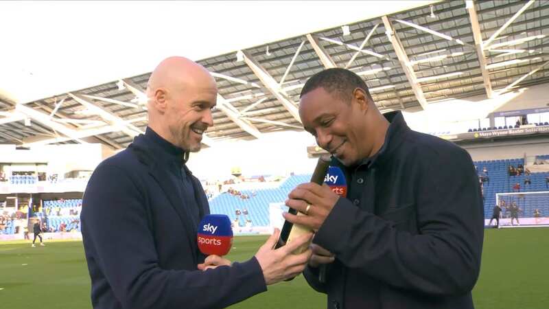 Erik ten Hag has gifted former Manchester United star Paul Ince a bottle of wine (Image: Sky Sports)