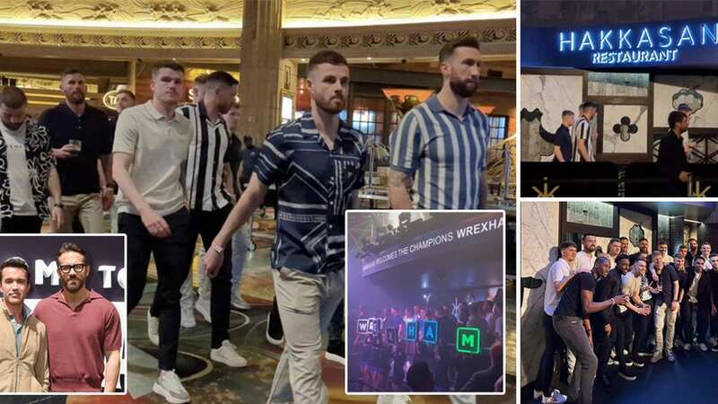 Wrexham players begin "monster" Las Vegas party as Ryan Reynolds picks up tab