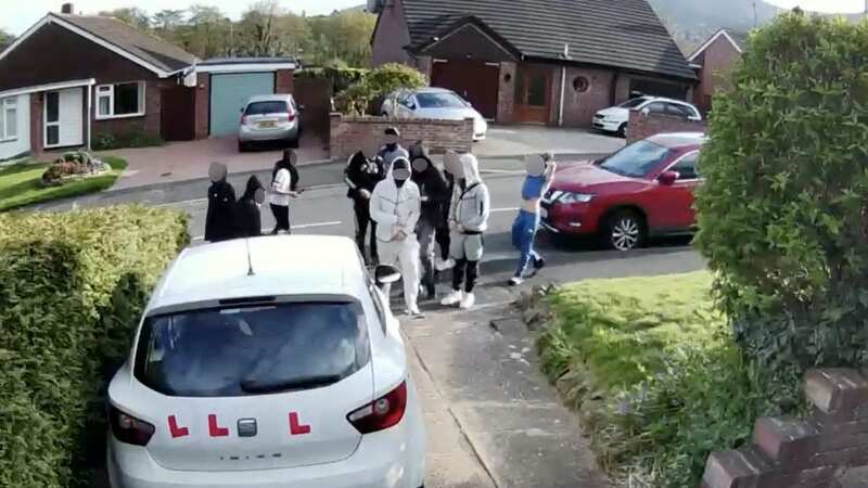 A group of "feral" teenagers" outside a neighbour