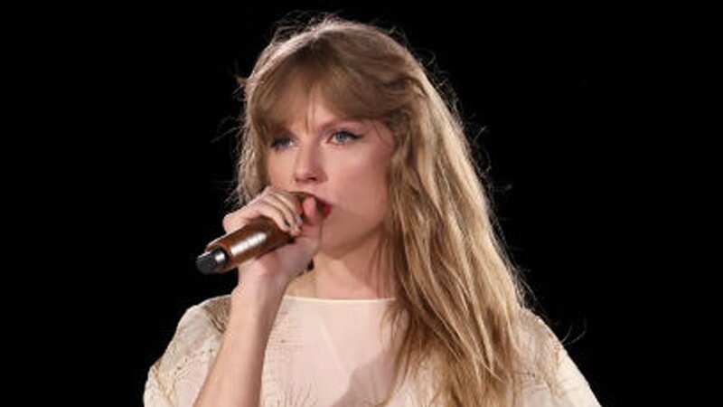 Taylor was being supported by her rumoured beau last night