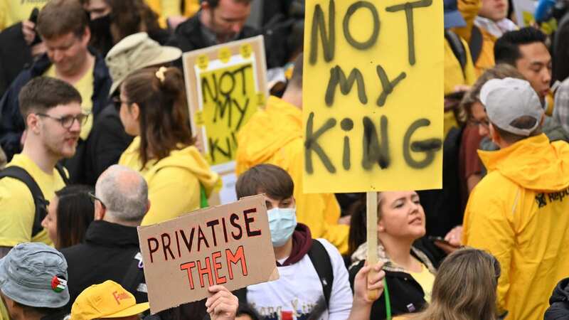 Protesters in 