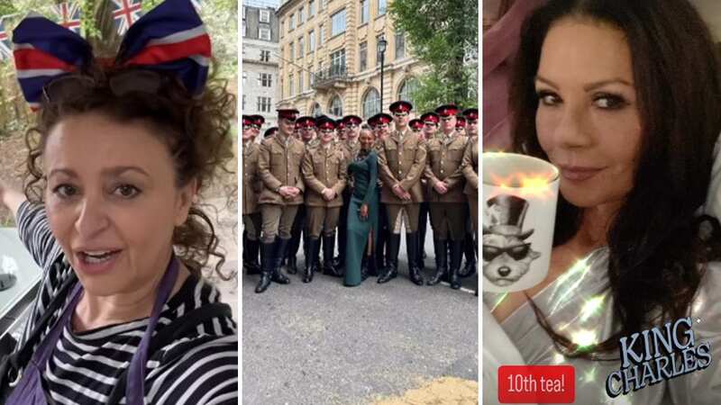 Celebrities have been getting into the Coronation spirit