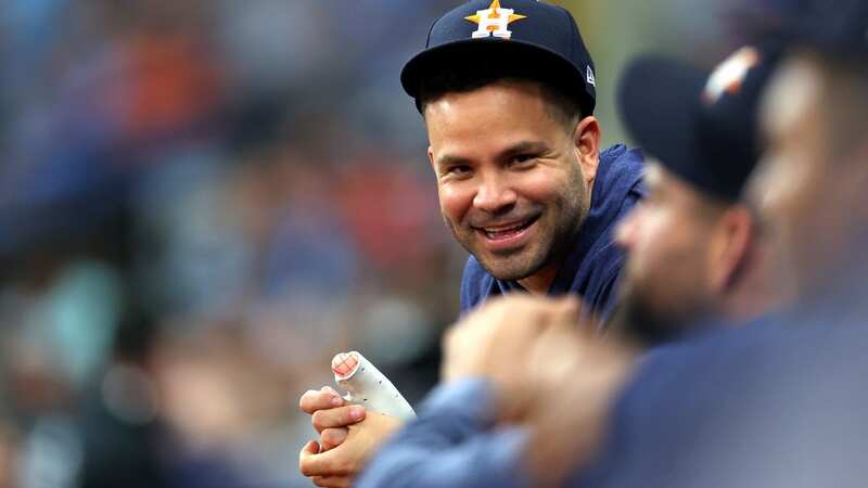 Jose Altuve is yet to play for the Houston Astros in 2023 due to a thumb injury (Image: AP)
