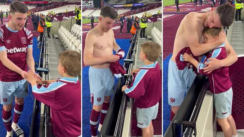 Marcus Rashford was forced to settle for Declan Rice