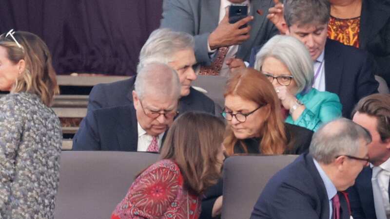 Andrew and Sarah both attended the Coronation Concert yesterday in the Royal box (Image: Getty Images)