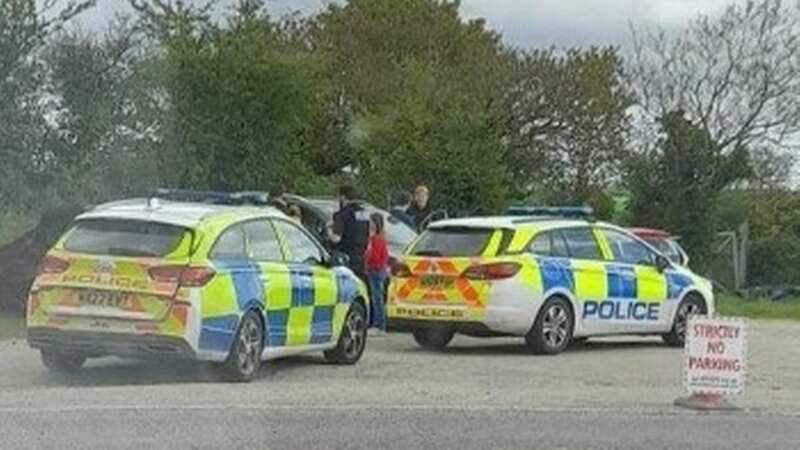 Police smashed a window to free the crying tot from the car (Image: Submitted)