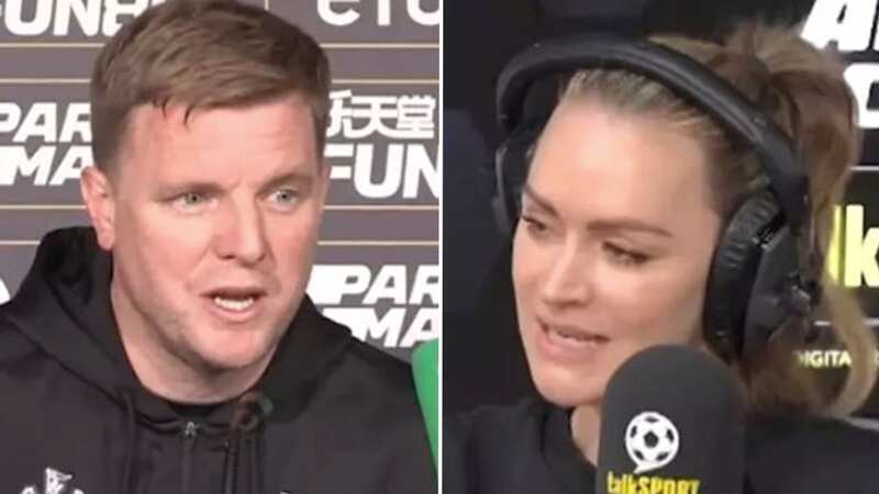 Laura Woods has hit back at Eddie Howe following his post-match comments (Image: Twitter@https://twitter.com/talkSPORT)