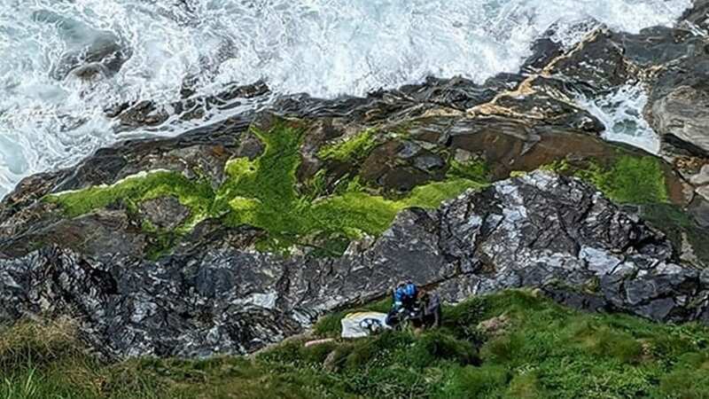 The four children were pulled up the cliff to safety with one sustaining a small cut to his leg (Image: Boscastle Coastguard Team)