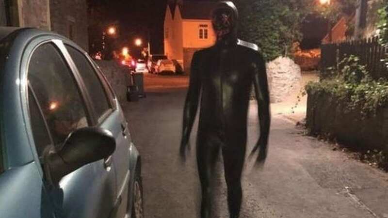 The latex-clad man has menaced locals in villages for years (Image: BPM Media)