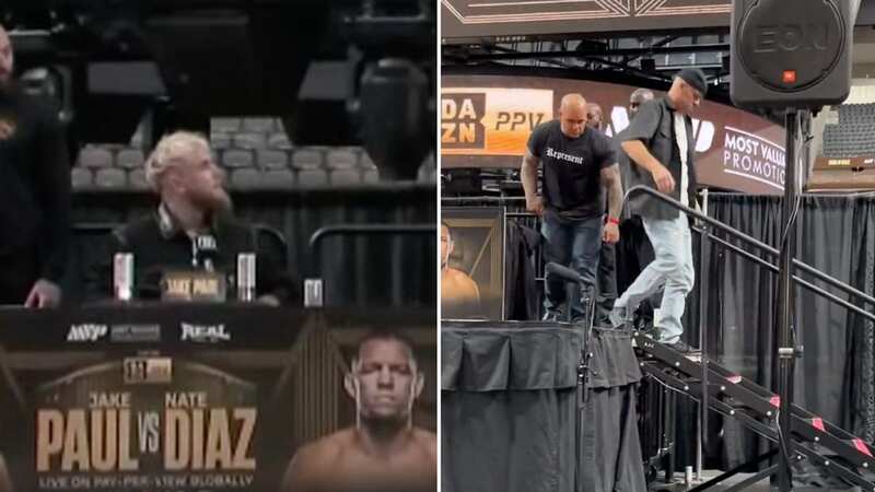 Nate Diaz walks out of Jake Paul press conference to make toilet trip