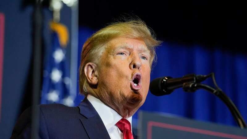 Former President Donald Trump speaks at a campaign event Thursday, April 27 (Image: AP)