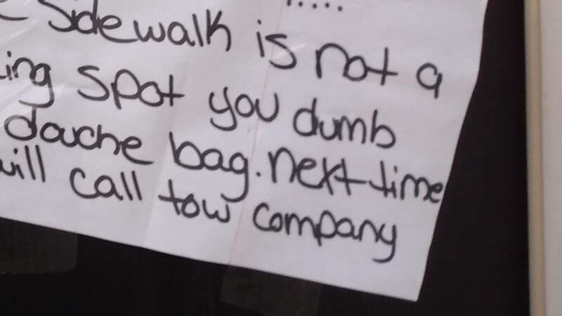 An angsty neighbour targeted a 