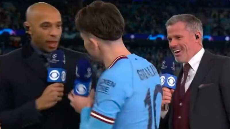 Thierry Henry warns Jack Grealish seconds after he swears live on TV