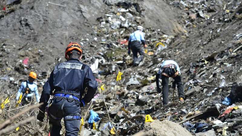 French national gendarmerie investigating the area after the Germanwings passenger crash (Image: Barcroft Media)