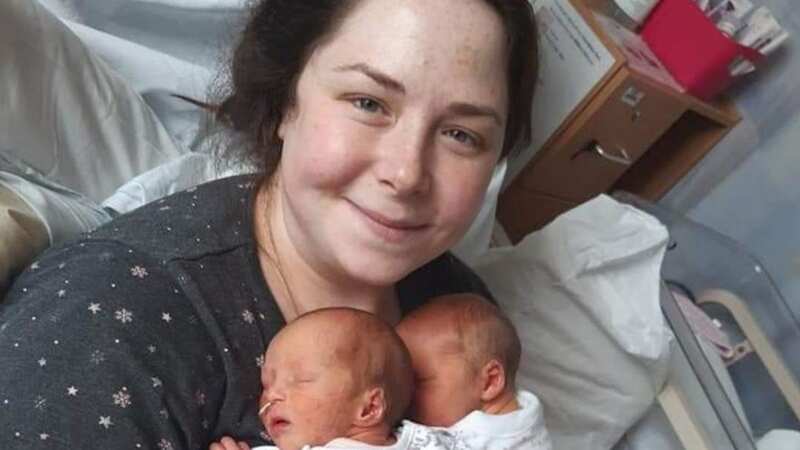 Parents Sophie Small and Jonathan with their twin girls and son Oscar (Image: Kennedy News & Media)
