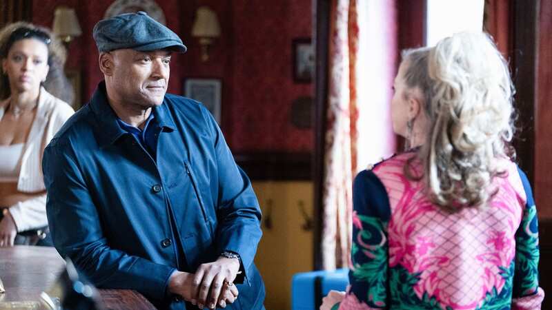 Colin with Kellie Bright as Linda in EastEnders (Image: PA)