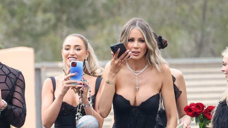 Olivia Attwood nearly spills out of black dress on incredible themed hen do