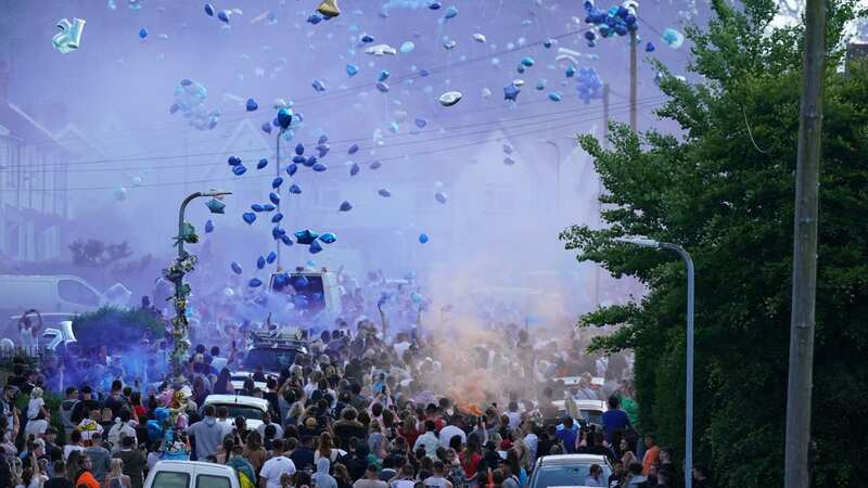Huge thousand-strong crowd fills street for teens who died in e-bike crash