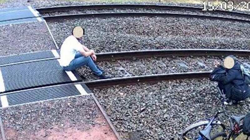 People seen on a railway track (Image: Network Rail)
