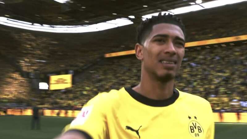 Jude Bellingham cut a dejected figure after Borussia Dortmund