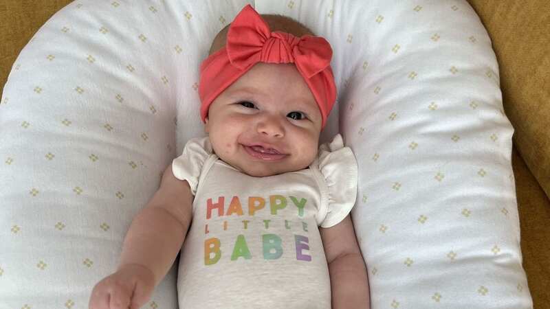 Mum astonished as baby daughter lifts her head at just three days old