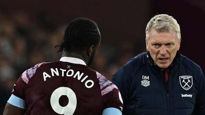West Ham forward Michail Antonio and manager David Moyes (Image: BEN STANSALL/AFP via Getty Images)