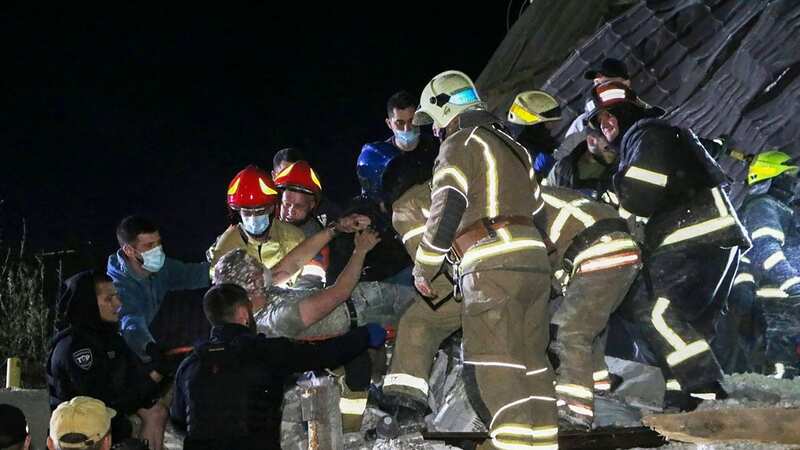 A two-year-old girl died after a missile attack in Dnipro (Image: STATE EMERGENCY SERVICE/HANDOUT/EPA-EFE/REX/Shutterstock)