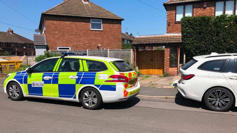A police car outside the property (Image: Coventry Live)