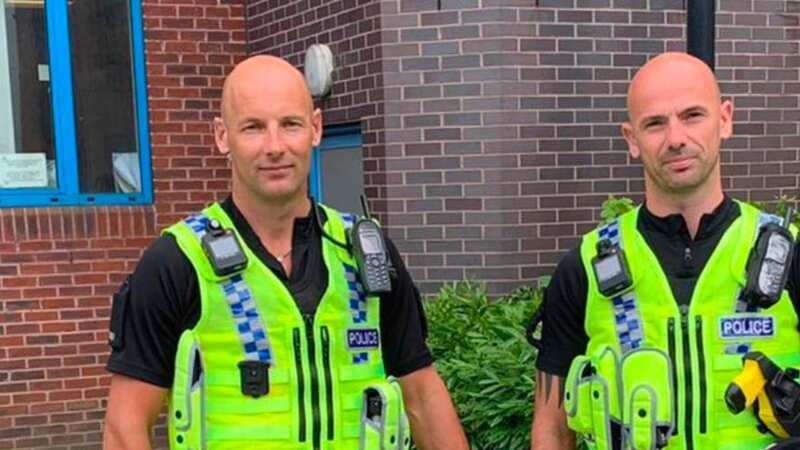 From the left: PC Michael Lowther and PC Paul Perdrisat (Image: DorsetPolice/BNPS)