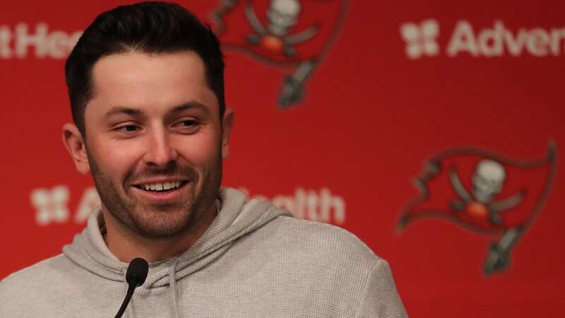 Kyle Trask and Baker Mayfield with be battling for the starting quarterback spot at the Tampa Bay Buccaneers this season (Image: Cliff Welch/Icon Sportswire via Getty Images)