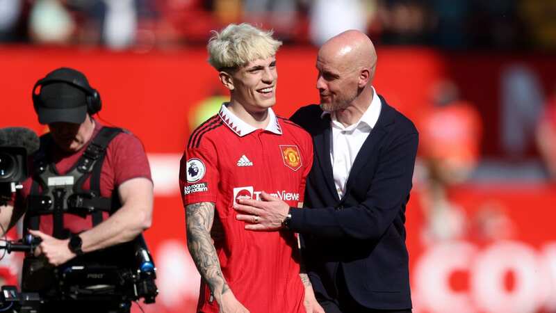 Alejandro Garnacho cut a dejected figure after the FA Cup final (Image: Getty Images)