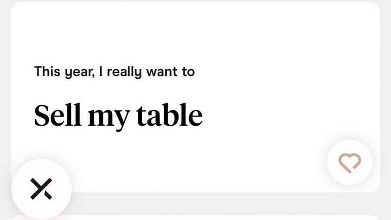 The man used Hinge to try and sell his furniture