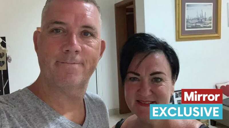 Mick and Kat White are unable to return to the UK despite her worrying medical condition (Image: GoFundMe)