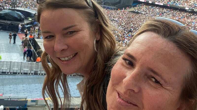 Andrea Nelson (right) and her friend Tracy at the Coldplay gig (Image: Andrea Nelson/MEN Media)