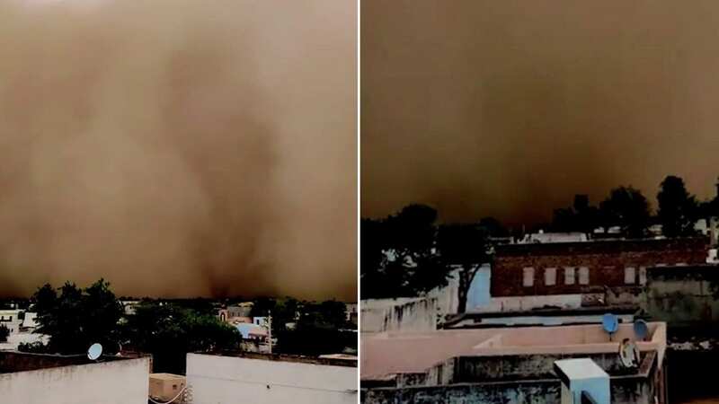 A dust storm has engulfed India