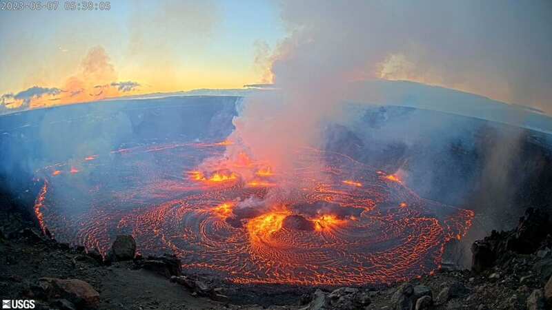 Activity is confined to the summit region (Image: AP)