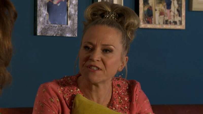 Linda Carter was horrified on EastEnders tonight as she got fresh news relating to her late husband Mick Carter - as Janine gave birth to their child in prison (Image: BBC)