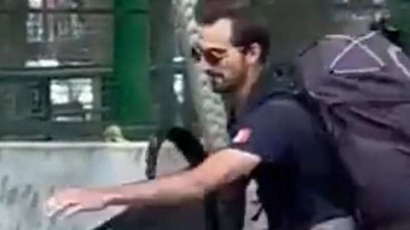 A 24-year-old man named Henri was seen hitting the knifeman with his bag