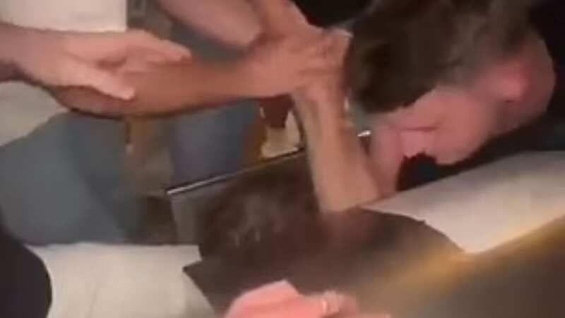 Moment Brits try to rescue friend trapped in underground bin after drunken prank