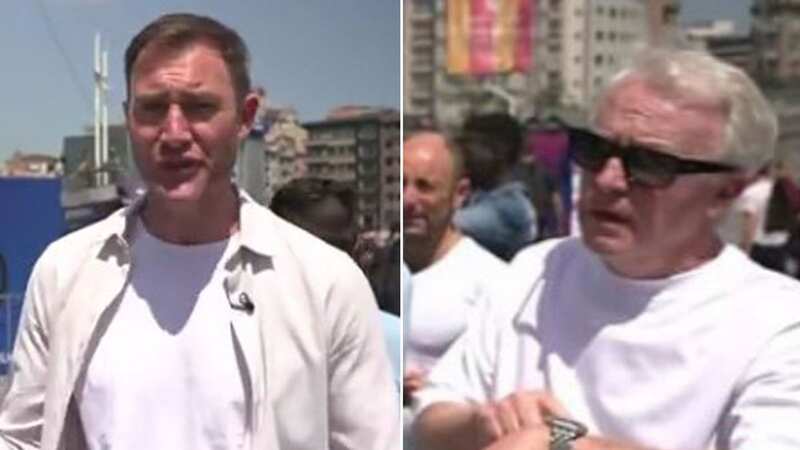 BBC viewers cringe over awkward moment lost footy fan interrupts live broadcast