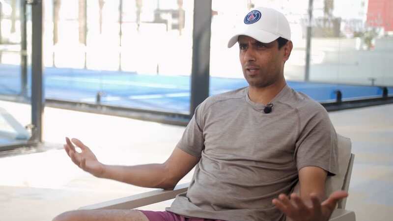 Nasser Al-Khelaifi has denied he is involved in a takeover bid for Manchester United (Image: Sky News)