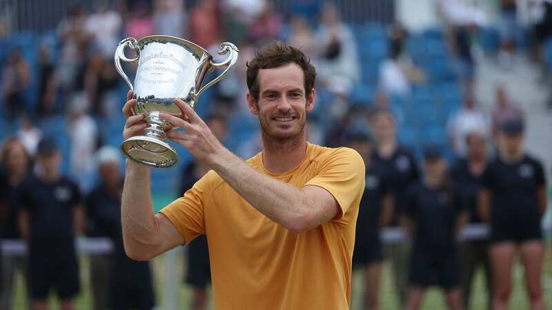 Andy Murray celebrates with the trophy (Image: Getty)