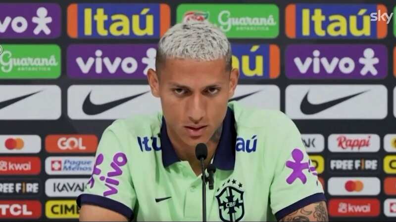 Richarlison has spoken to Real Madrid boss Carlo Ancelotti (Image: Sky Sports)