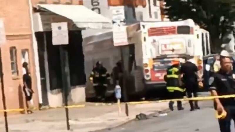 Emergency services set up a cordon around the scene (Image: Twitter)