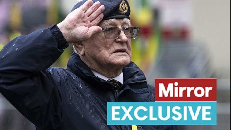 Brian Unthank in a protest at the Cenotaph last year (Image: Humphrey Nemar/daily mirror)