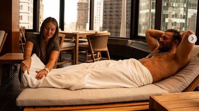 Conor McGregor gets foot massage from fiancee after sexual assault allegations