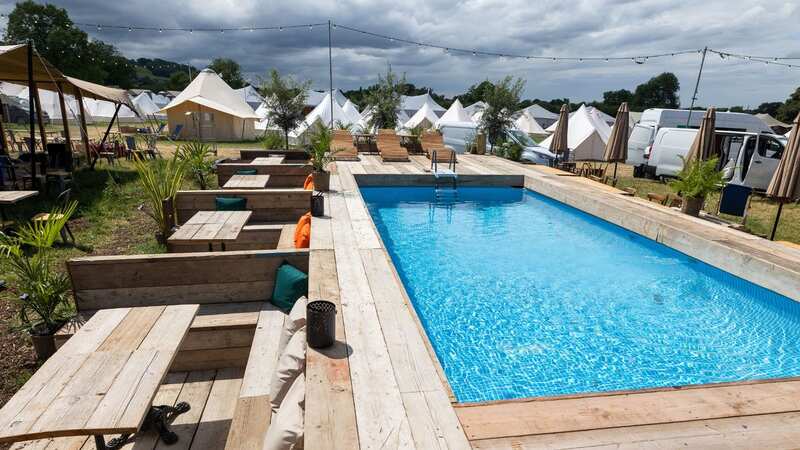 The Pop-Up Hotel is a glamping site near Glastonbury festival (Image: Tom Wren SWNS)